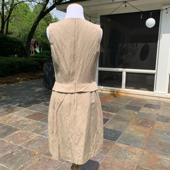 NWT Classic Banana Republic Linen Blend Peplum Dress 4 - Picture 5 of 8